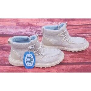 New Hey Dude Shoes Reyes Boot in Light Grey- Ivory Size 9 42006-105